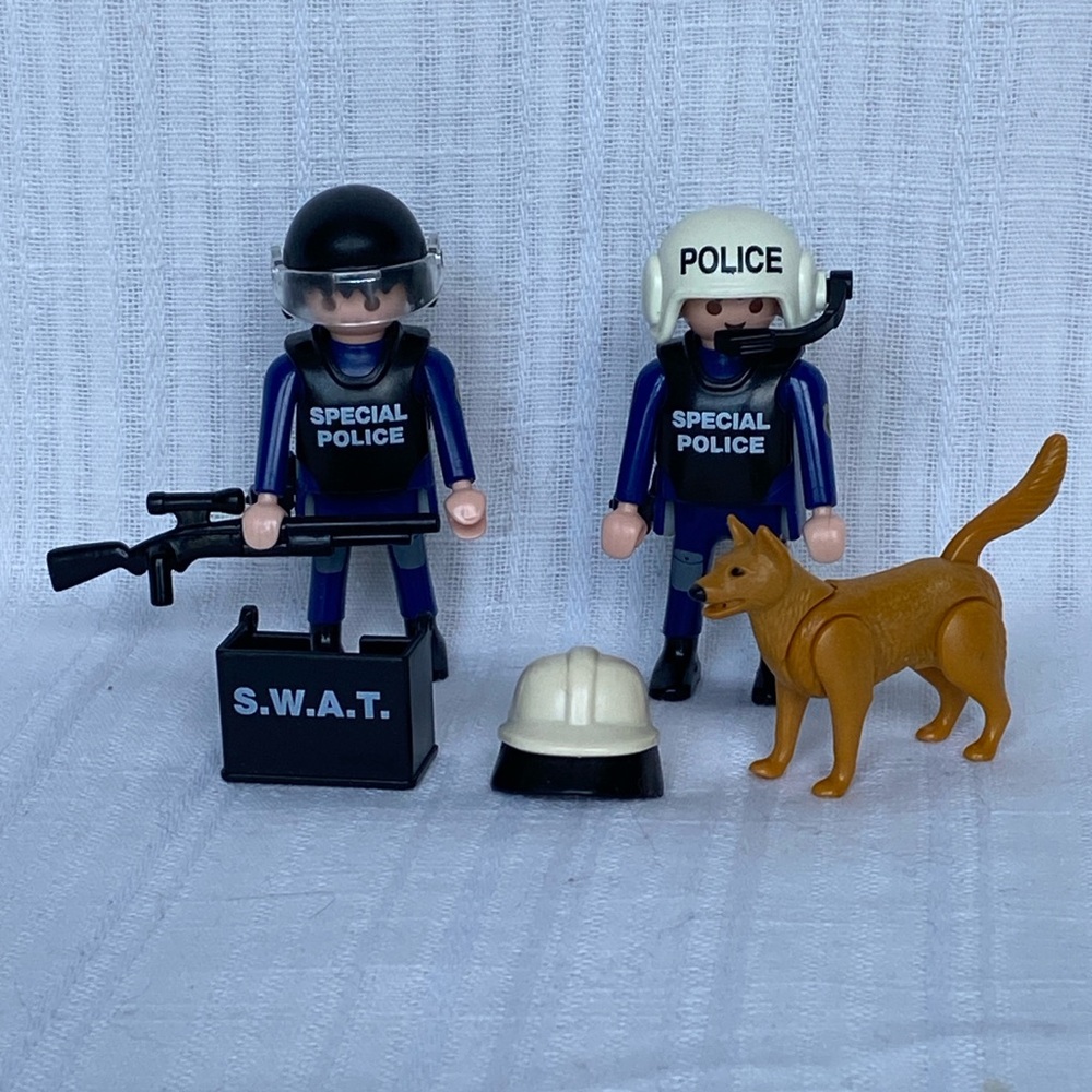 PLAYMOBIL Special Police SWAT Set - 2 Figures With German Shepherd & Accessories